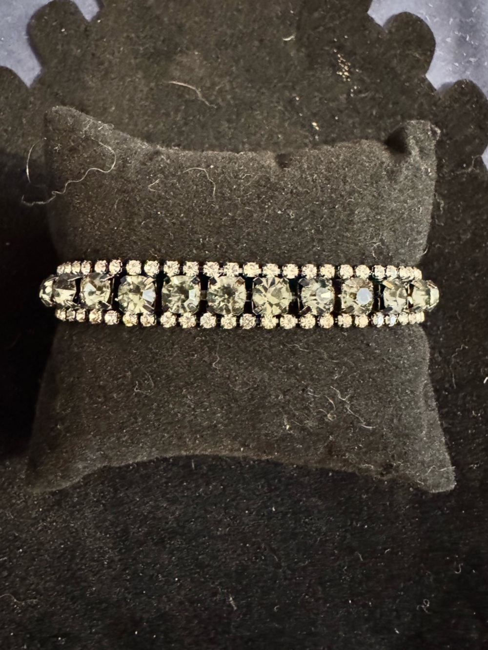 Crystal Tennis Bracelet - Black Rhinestone Sparkle. Gunmetal Tone Bracelet. NWOT